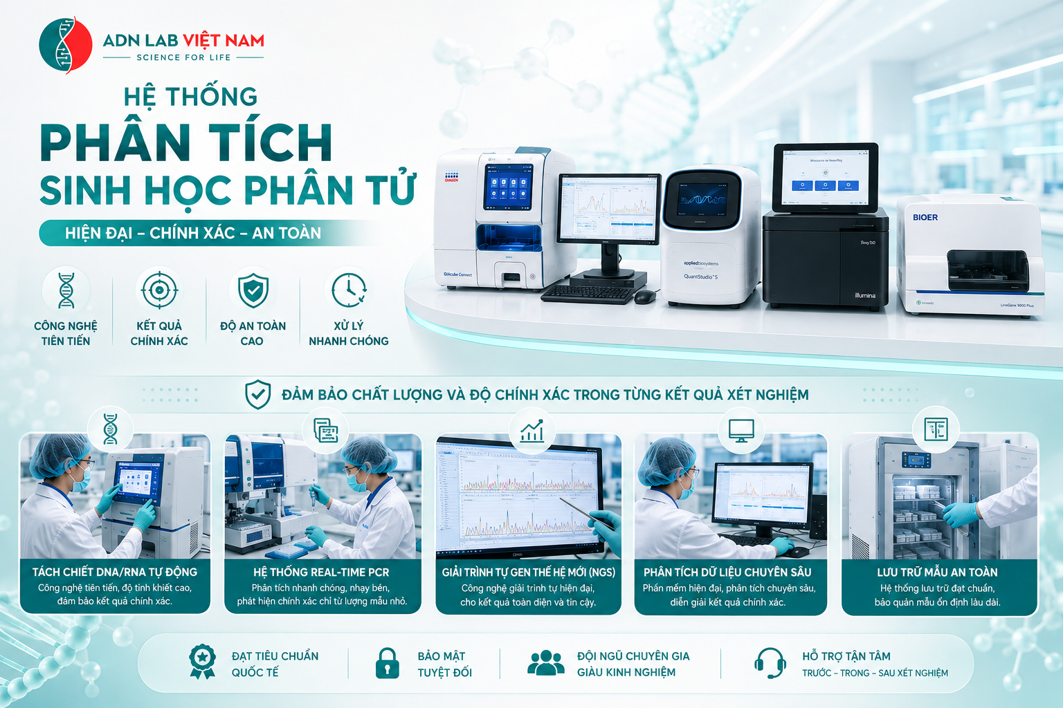 Hệ thống phân tích sinh học phân tử ADN LAB Việt Nam